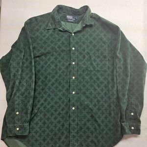 Polo Ralph Lauren Men's Long Sleeve Lowell Sport 100% Cotton Shirt Green XXL